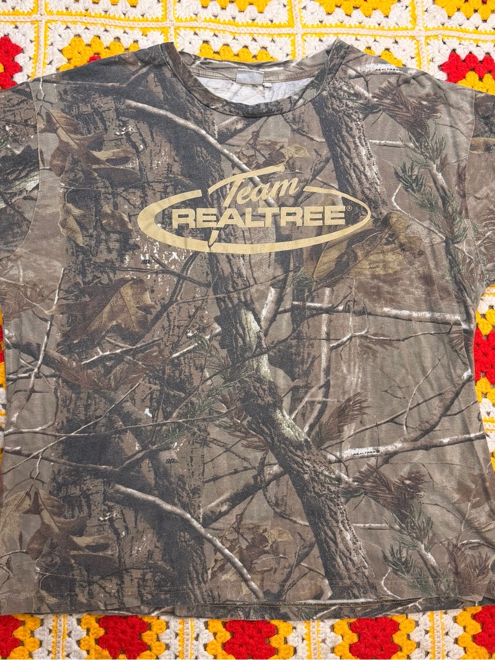 VTG Realtree Brown and Green Camouflage Short Sleeve Tee - Team Realtree Logo